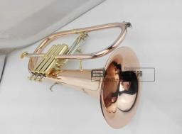 Trompete Profissional com Fósforo Cobre, Flugelhorn B Flat, Instrumentos Musicais, Trompete De Latão, Frete Grátis, Nova Chegada - Image 6