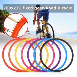 Pneu sólido de bicicleta de engrenagem fixa 700x23c bicicleta de estrada ciclismo roda de pneu sólido à prova de punctura pneus de bicicleta infláveis grátis - Image 1