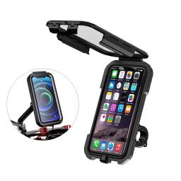 Suporte para celular de bicicleta, à prova d'água, capa, guidão, espelho retrovisor, suporte para celular de 4.7 a 6.8 polegadas - Image 1