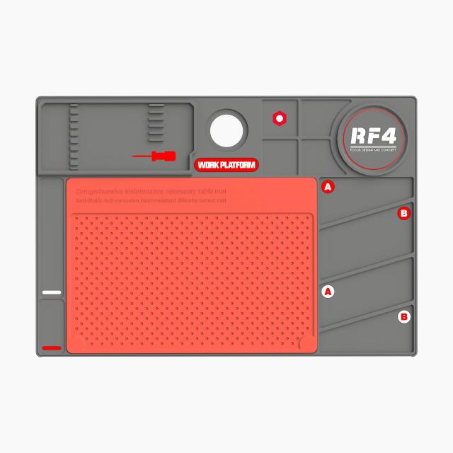 Plataforma Multifuncional de Manutenção para Microscópio e Reparo de Smartphones com Mat de Silicone Resistente ao Calor RF4 RF-PO2