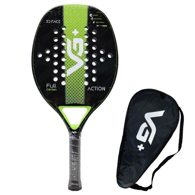 Raquete de tênis de praia Kevlar/12k/Carbono 3D Brilhante Antiderrapante