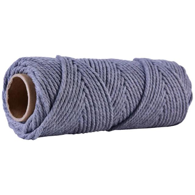 Decoração Boho Handmade: Corda de Algodão Colorida de 4mm para DIY e Casamentos - 50 Metros de Estilo e Riqueza Artesanal
