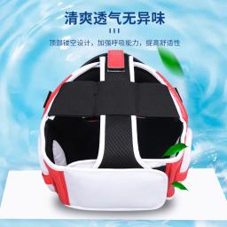 PU Sanda Boxe Capacete para Crianças, Proteção Espessada, Taekwondo Headguard Set, Artes Marciais Headguard - Image 6