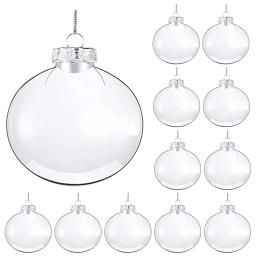 20pc fillable bola de natal ornamento claro pendurado bauble pingente 2024 árvore de natal decoração para casa navidad ano novo presente diy - Image 1
