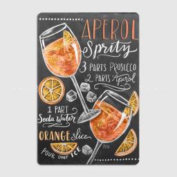 Aperol Spritz Impressões De Metal, Decoração Para Casa Vintage, Pintura De Parede De Arte, Cartaz De Lata, Decoração De Bar E Café - Image 2