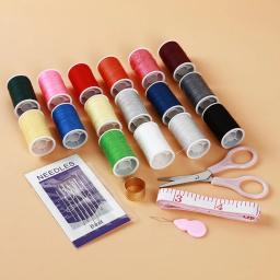 Kit de Costura Multifuncional Portátil, Caixa De Armazenamento De Linhas De Costura, Fita De Agulha, Tesoura, Roscas, Caso Organizador, 30Pcs por Caixa - Image 3