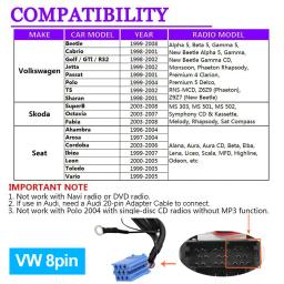 Moonet adaptador de áudio usb aux para carro, trocador de cd auxiliar para audi skoda volkswagen tiguan touran t5 golf passat - Image 6
