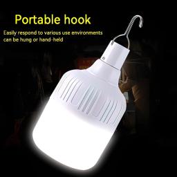 USB recarregável LED luzes de emergência, lanternas portáteis ao ar livre, lâmpada de emergência, bulbo, bateria, churrasco, camping, casa - Image 4