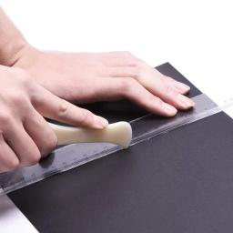 Ferramenta de pontuação plástica do ABS para o osso falso da vaca, Creaser plástico, placar, fazendo abridores do cartão e do livro, 2 PCes - Image 2