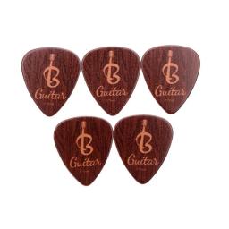 Instrumentos musicais palhetas de guitarra palhetas de celulóide pacote de 5 padrões de cor de madeira ultrafina para coleção de amantes de música - Image 3