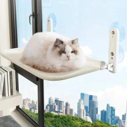 Rede de janela dobrável para gato, pano respirável, peitoril da janela, cama, lixo, suprimentos para gatos, 10kg, 1 pc - Image 2
