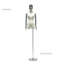 Manequim De Costura Para Loja De Roupas, Braços De Cabeça De Galvanoplastia, Suportes Modelo Feminino, Suportes De Exibição De Manequim - Image 2