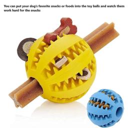 Brinquedos de borracha natural do cão de estimação brinquedos de mastigação do cão de limpeza do dente tratar bola de elasticidade interativa extra-resistente para acessórios do animal de estimação - Image 2