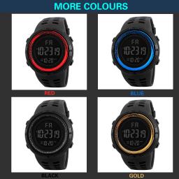 Relógio eletrônico digital para homens, Relógios esportivos multifuncionais, Dial de brilho grande, Tendência de aventura ao ar livre, 49mm - Image 4