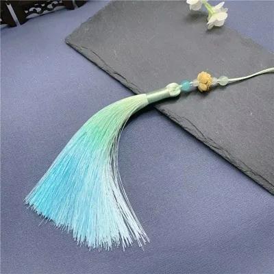 Borla de Lótus Elegante com Pingente de Flauta para Acessórios de Saco no Estilo Chinês
