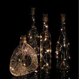 Luzes LED em forma de cortiça, Luz de corda estrelada para festival, Decoração de festa de casamento, 1 m, 2m - Image 5