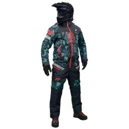 Macacão para homens de uma peça casca dura terno de esqui dentro de algodão manter quente capuz casaco à prova dwaterproof água ourdoor esporte roupas de inverno conjunto - Image 1
