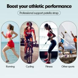 Unisex Neutro Ajustável Sports Knee Protector, Fitness ao ar livre, Ginásio, Caminhadas, Corrida, Perna Strap, 1 Pc - Image 5