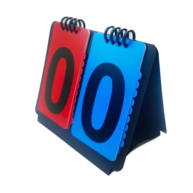Placar Leve Manual para Esportes com Flip Cards e Contador para Beisebol, Tênis, Basquete e Futebol