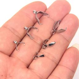 30 peças de fechos de fiança de aço inoxidável, conector, pingentes, brincos, colar, fechos para fazer joias diy, descobertas de colar - Image 5