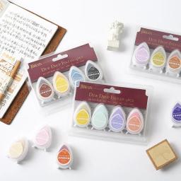 4 Pçs/set DIY Gota de Água Tinta Pad Borracha Carimbo Especial Papel Pano de secagem rápida à base de água Hand... - Image 2
