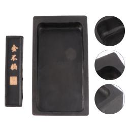 2 pçs 5 Polegada premium durável inkstone pedras de tinta tradicional chinesa com vara de tinta para caligrafia chinesa e pintura - Image 1