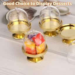 Plástico Mini Bolo Suportes Com Tampa, Cupcake Suportes, Capa De Cúpula, Recipientes De Chocolate, Sobremesa Placas De Exibição, Casamento, 36Pcs - Image 3