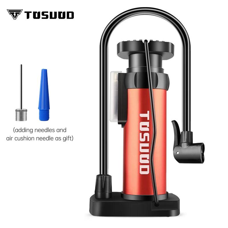 Bomba de pressão do pé TOSUOD para bicicletas domésticas, motocicleta elétrica, carros de basquete, inflador do pedal com manômetro - Image 1