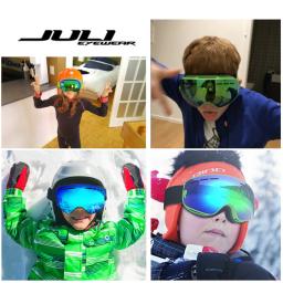 Juli crianças óculos de esqui, lente esférica de dupla camada intercambiável, otg anti-nevoeiro snowboard skate neve óculos idade 4-16 4300 - Image 3