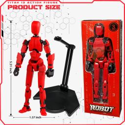 Figura de ação T13 já montada com suporte, Titan 13, Lucky 13 Articulações, Figuras de ação móveis, Robô Nova manequim - Image 2