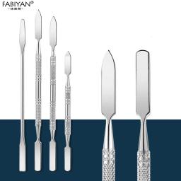 Espátula e bastão de colher para arte em unhas, acessório de ferramentas de mistura, maquiagem e cosméticos de aço inoxidável para base e misturador - Image 2