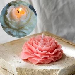 3D Grande Peônia Silicone Vela Mold, DIY, Handmade, Flor Criativa, Aromaterapia, Gesso, Resina, Sabonete Making, Kit de Suprimentos, Home Presentes - Image 1