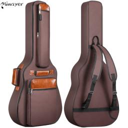 Miwayer-Oxford Nylon guitarra acústica saco impermeável, saco de nylon espessado, alças duplas, algodão acolchoado caso, Gig mochila, 41" - Image 1