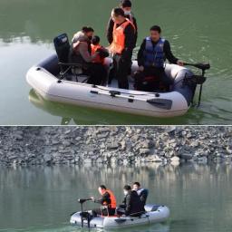 Barco Inflável Conjunto com Motor Elétrico, Pá Universal, Caiaques Em PVC, Ar Deck, Plataforma De Pesca, Grosso e Ampliado, 0.9mm - Image 6