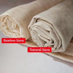 Tecido De Algodão De Linho Puro para DIY, Tecido De Linho Grosso, Saco De Armazenamento De Costura E Fronha De Fundo - Image 1