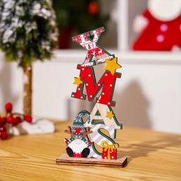 Letras Pintadas De Madeira Homem Velho Sem Face, Ornamentos DIY Pêndulo De Gnome De Natal Presentes De Ano Novo Decoração de Natal - Image 4