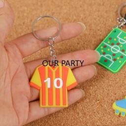 Sports Football Tema Keychain para Crianças, PVC Chaveiros, Futebol Mochila, Pingente De Brinquedo, Favores De Festa De Aniversário, Pinata Fillers, Goodie Bag, 12Pcs - Image 5
