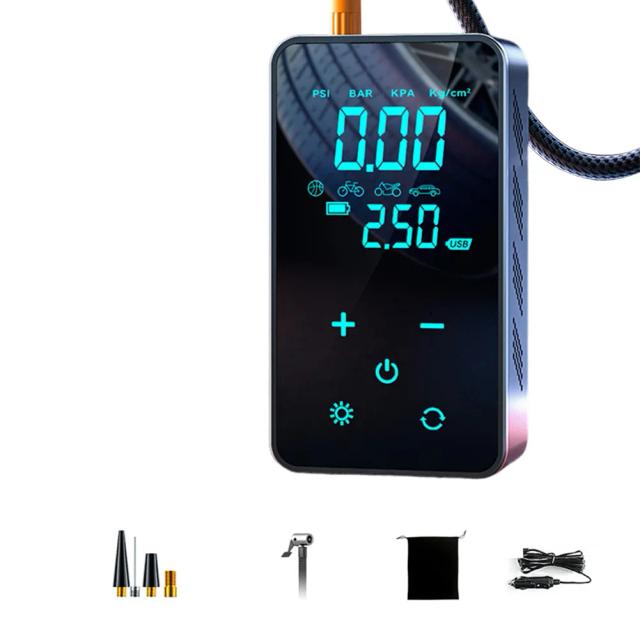 Compressor de Ar Digital para Pneus com Calibre de 3 a 150 PSI - Inflador Prático para Veículos