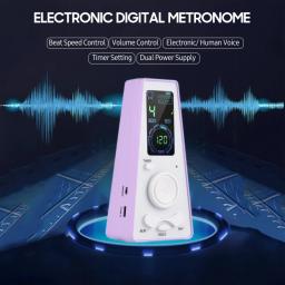 Metrônomo eletrônico digital universal com temporizador, metrônomo eletrônico para guitarra, piano, violino, tambor - Image 1