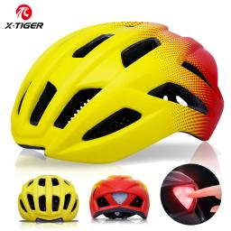 X-Tiger-Capacete de Bicicleta Ultraleve, Esporte ao ar livre, Segurança Ciclismo, Integralmente Moldado, Mountain Road Bike, MTB, Luz LED - Image 1