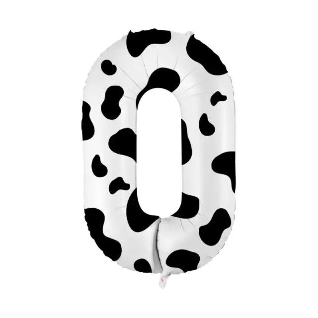 Balão Temático de Vaca com Impressão de Números - Ideal para Festas de Aniversário Infantil, Chá de Bebê e Casamentos com Estilo Fazendinha