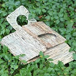 Gaiolas de coelho tecidas dobráveis para pequenos animais, Mastigar Toy Mat, Cama doméstica, Ninhos para animais de estimação, Hamster, Cobaia, Coelhinho, Acessórios - Image 5