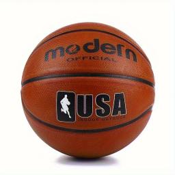 1pc oficial adulto adolescente basquete-marrom tamanho 4/5/6/7 basquete-borracha durável interior/exterior bola de jogo profissional - Image 1