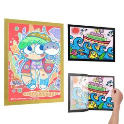 Moldura de arte magnética para crianças, moldura de pintura diamante, moldura de abertura frontal, exibição de imagens, pôster, foto, desenho, 2PCs - Image 4