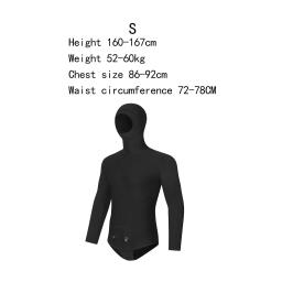 Top masculino de wetsuit com capuz, mergulho livre e caiaque subaquático, adultos - Image 6