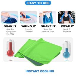 Toalha de resfriamento de microfibra para esportes, Toalha de secagem rápida, Instant Cool Ice Face Towel, Ginásio Natação Yoga Running, Aumentar - Image 3