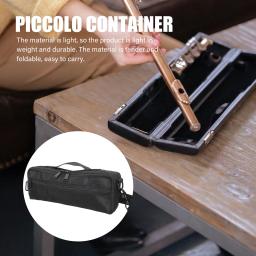 Piccolo bolsa para transportar flauta e estojo, suporte de armazenamento conveniente, instrumento musical, guitarra - Image 3