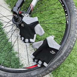 Luvas de ciclismo anti-derrapante metade do dedo para homens, respirável, à prova de choque, esportes, anti-suor, bicicleta, equipamento de ciclismo - Image 3