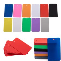 PVC plástico impermeável pendurar com furo, Tag em branco para roupas DIY, Jóias Display, Reutilização, Decoração do jardim, 5x9cm, 50 Pcs por lote - Image 1