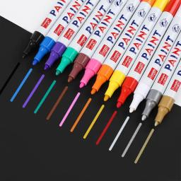 Canetas coloridas Marcador, Marcador Permanente, Caneta Metálica, DIY Resina Epóxi, Desenho do Molde, Material Estudante, Impermeável, 12 Cores - Image 1